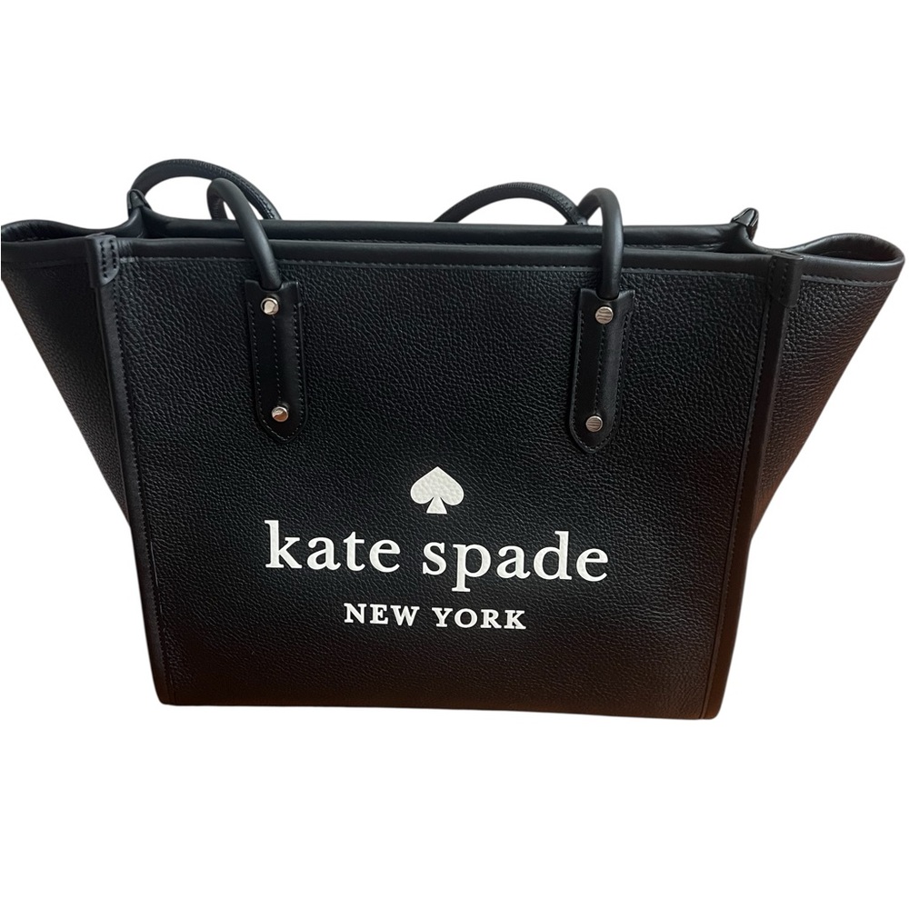 Kate Spade New York Manhattan Pebbled Leather Tote Bag Black K7883 NEW